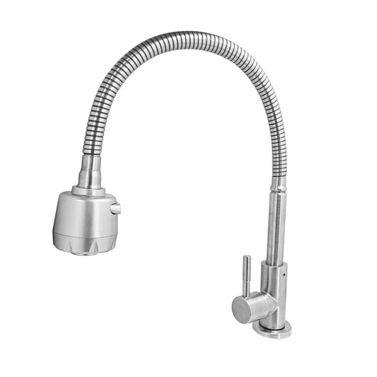 Griferia Lavaplatos Agua Fria Flexible Acero Inox 304