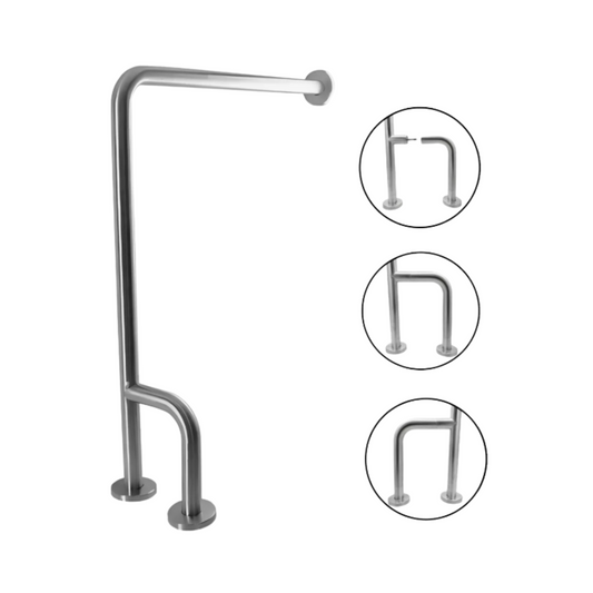 Barra de seguridad de muro a suelo, 3 apoyos - Aqua center