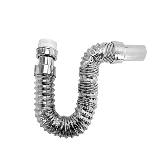 Kit Sifón Cromado + Canastilla De Acero Inoxidable