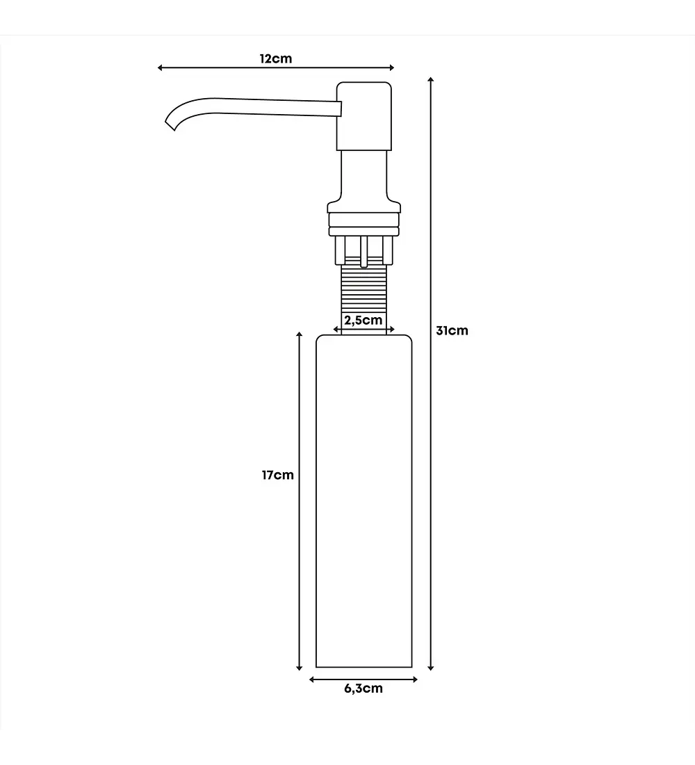 Combo Grifería Mezclador Cuello L + Dispensador Jabón