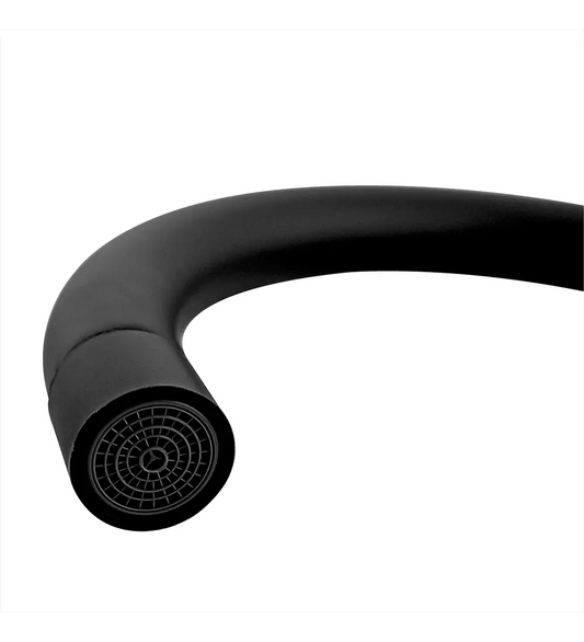 Griferia Lavaplatos Negro Mate Cuello Cisne - Aqua center