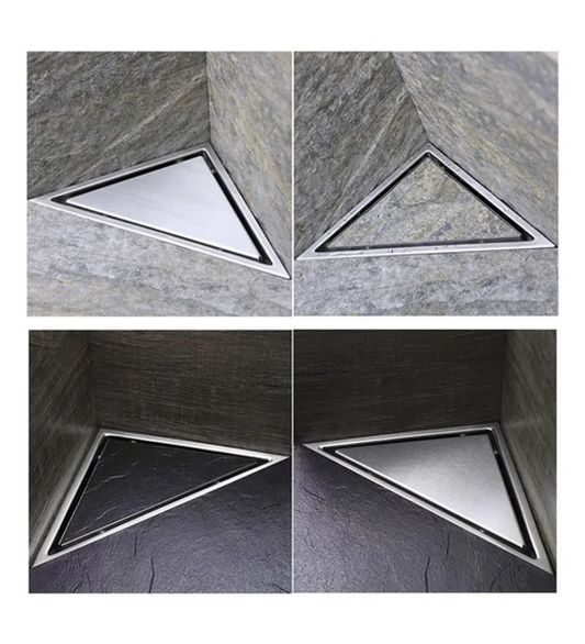 Rejilla Triangular Piso Invisible Acero Inox 304 Satinada