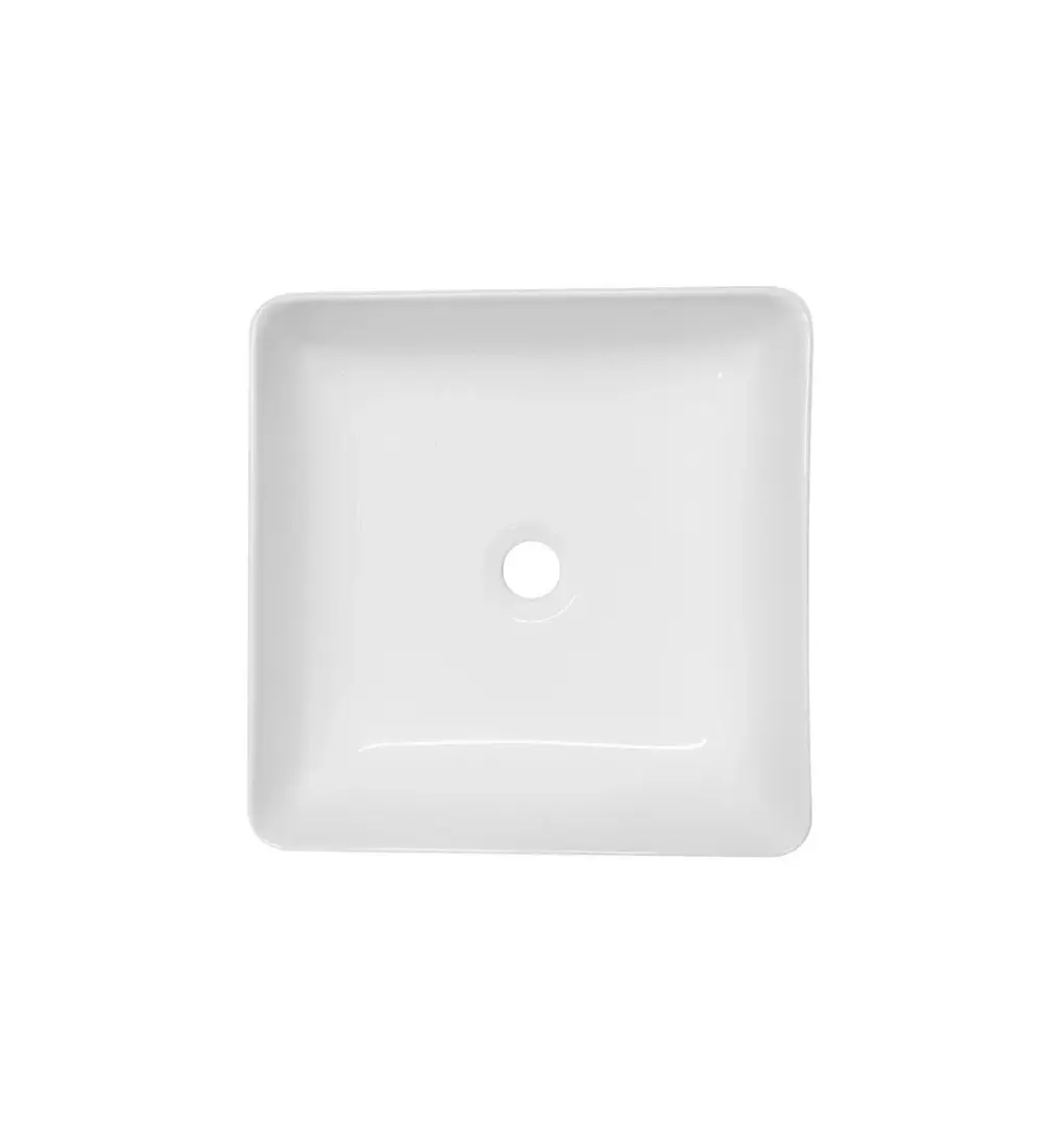 Lavamanos Cerámica Sobreponer Cuadrado Blanco 31x31
