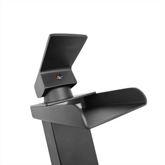 Griferia Negra Cuadrada Cascada De Lujo