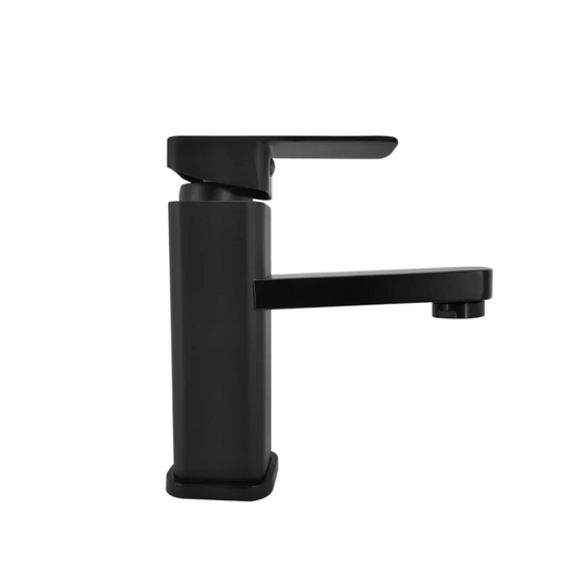Grifería monocontrol lavamanos poste bajo negro mate - Aqua center