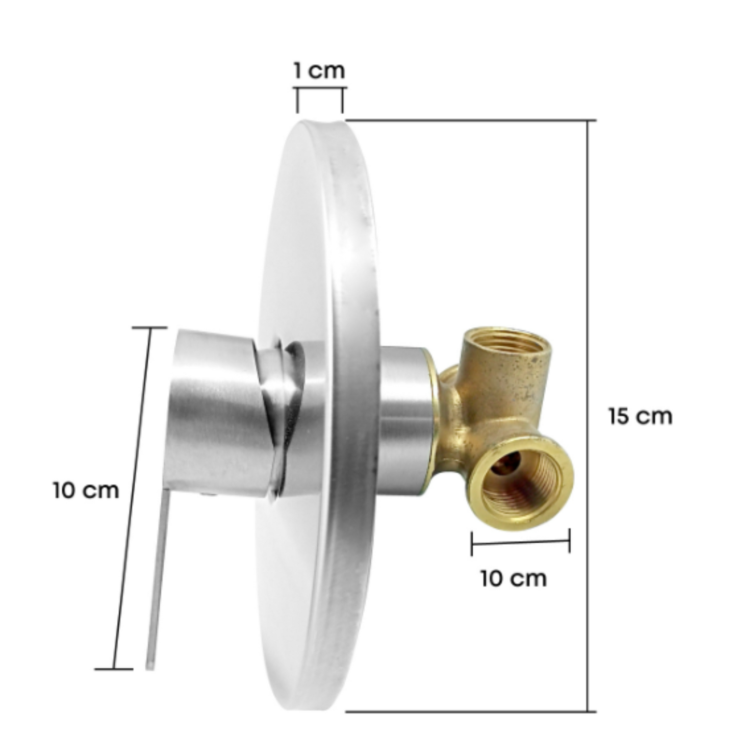 Monomando Mezclador Rendondo Ducha Inox 304 15cm