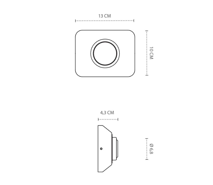 Tecla de Descarga Antivandálica para Inodoro en Latón de Alta Resistencia