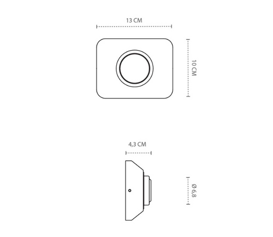 Tecla de Descarga Antivandálica para Inodoro en Latón de Alta Resistencia
