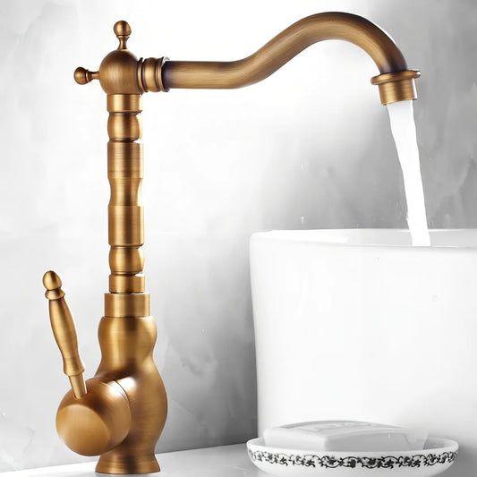 Grifo vintage gourmet de lujo alto bronce