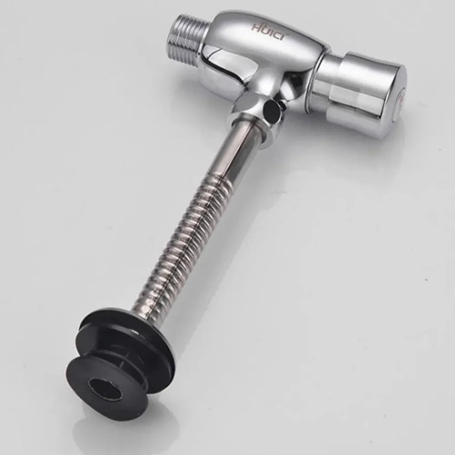 Llave Push Orinal Cierre Automático Metálica Cromada Grifo - Aqua center