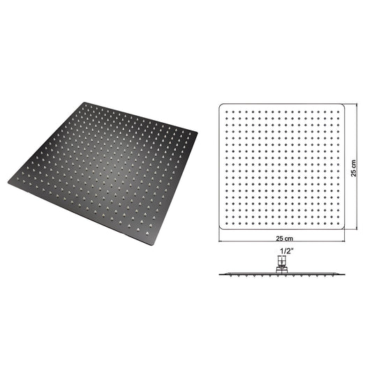 Kit Ducha Ultraslim 25X25 + Brazo Ducha + Monomando Mezclador