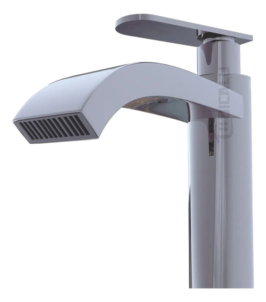 Grifo Llave Alta Tipo Cascada Cromada Agua Fría para Lavamanos - Aqua center