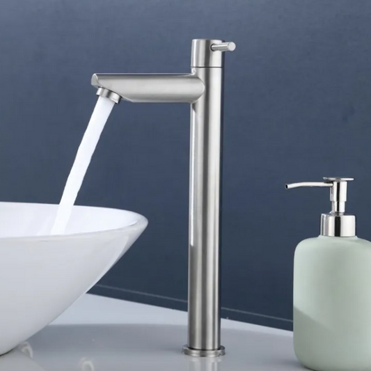 Llave Alta para Lavamanos Inox - Aqua center