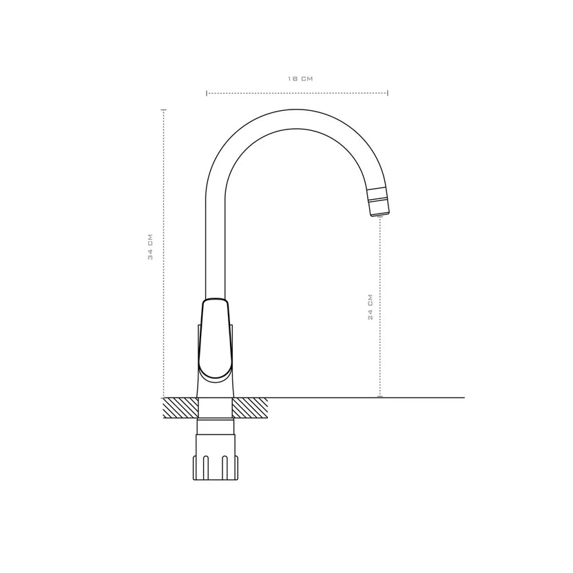 Grifería Lavaplatos Monocontrol