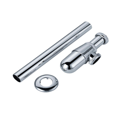Kit Sifón Desagüe Acero + Push Lavamanos 1 1/4