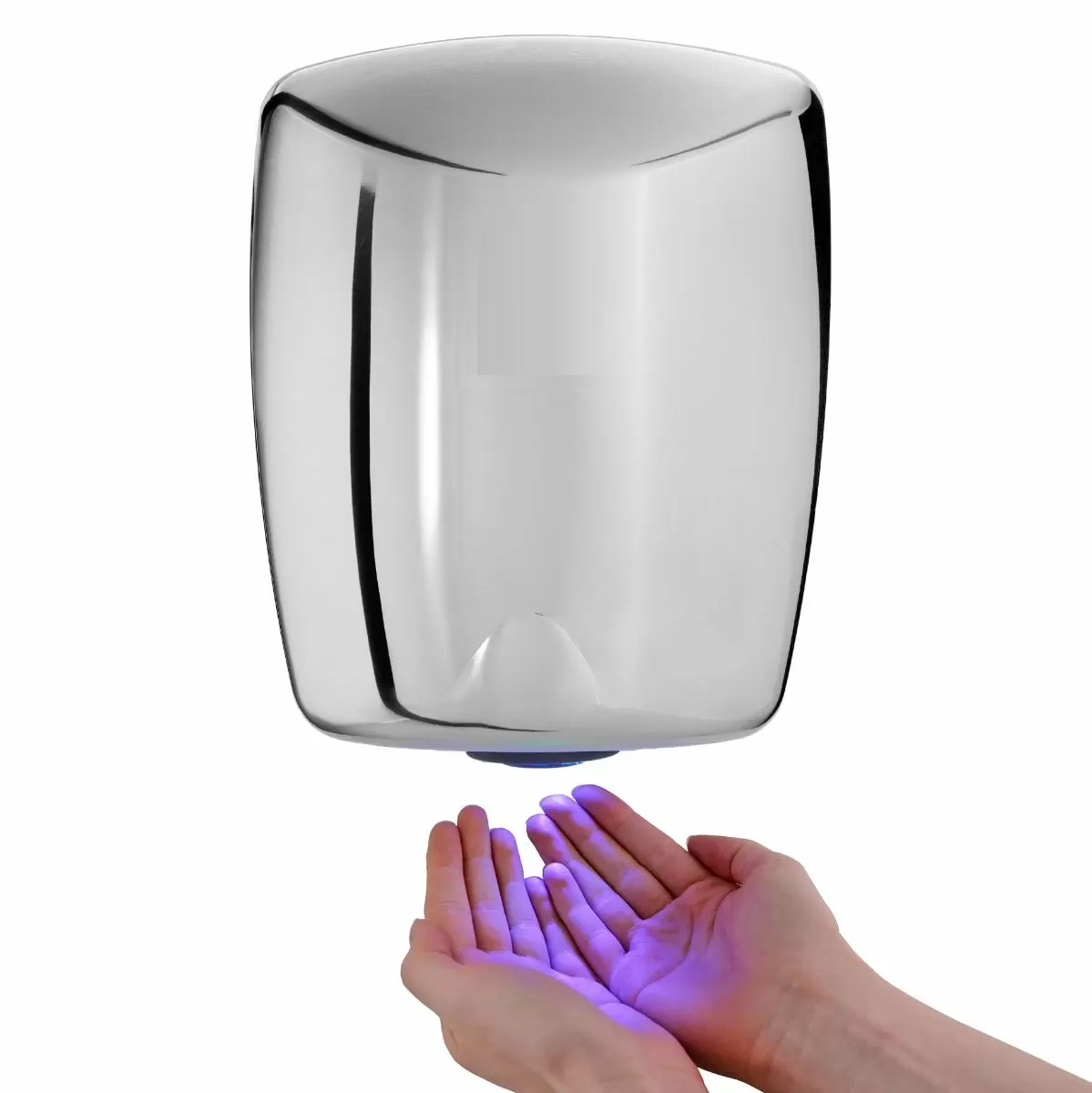 SECADOR DE MANOS BRILLANTE / TORNADO MEDIANO / AUTOMÁTICO INFRARROJO ACERO INOXIDABLE