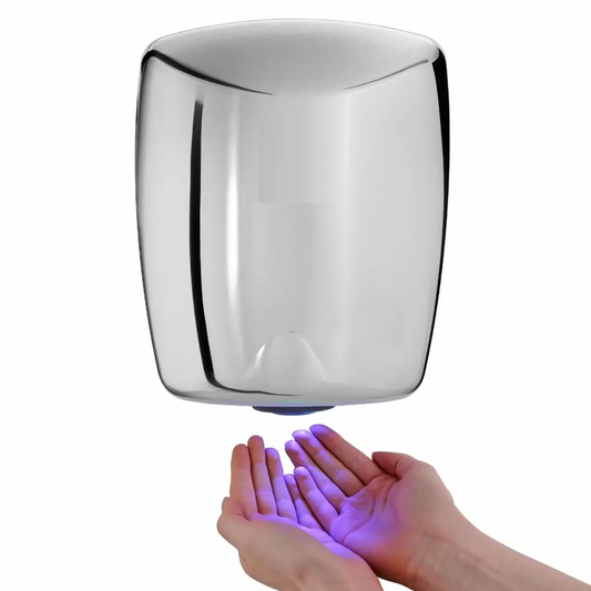 SECADOR DE MANOS BRILLANTE / TORNADO MEDIANO / AUTOMÁTICO INFRARROJO ACERO INOXIDABLE