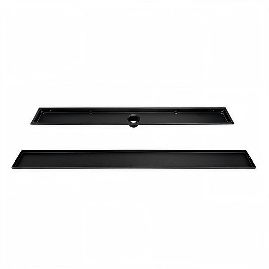 Rejilla Sifón Piso Invisible 80cmx10cm Acero 304 Negra