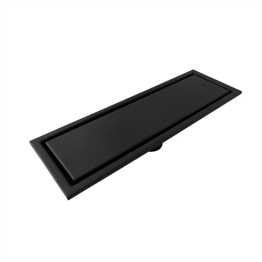 Rejilla Rectangular Piso Invisible 30x10cm Negra