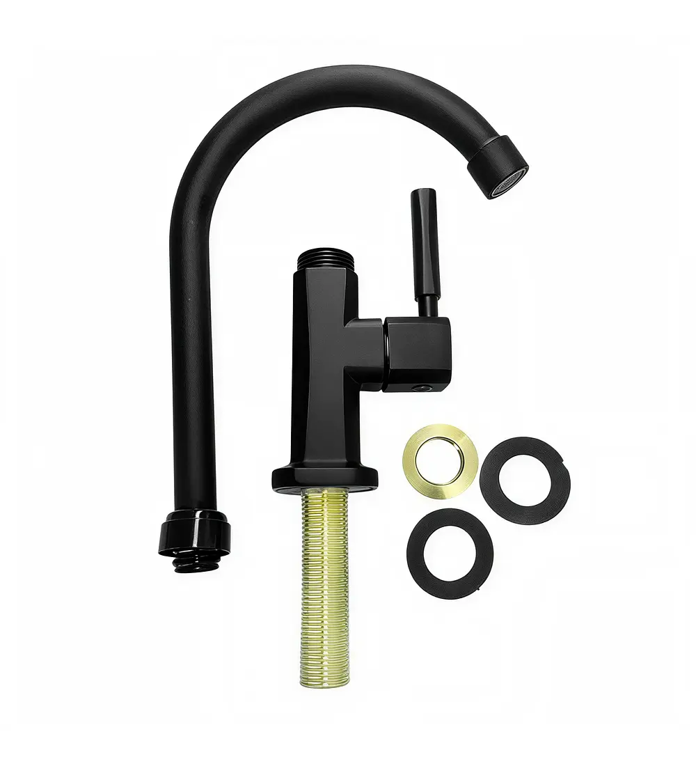Llave Lavaplatos Negro Agua Fría - Aqua center 
