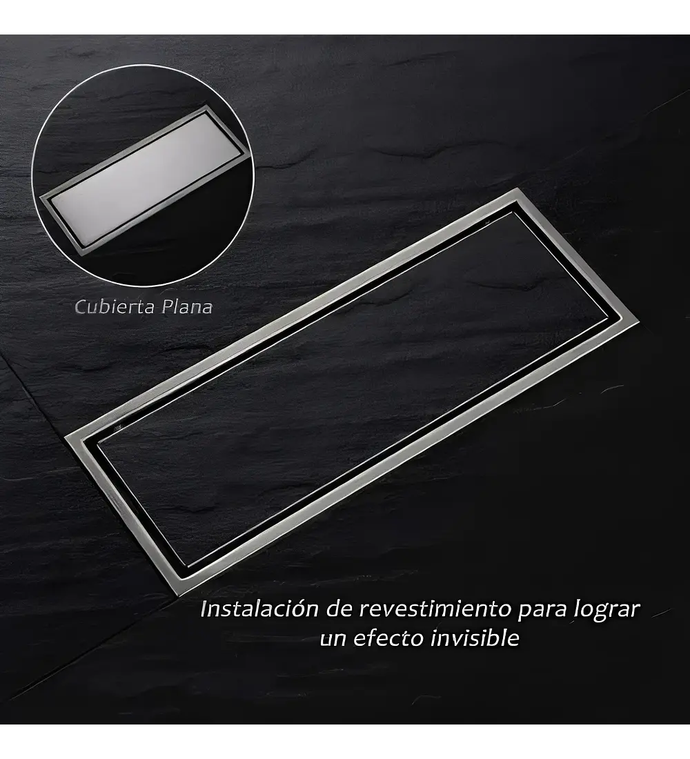 Rejilla Invisible 10x20cm Piso - Aqua center 