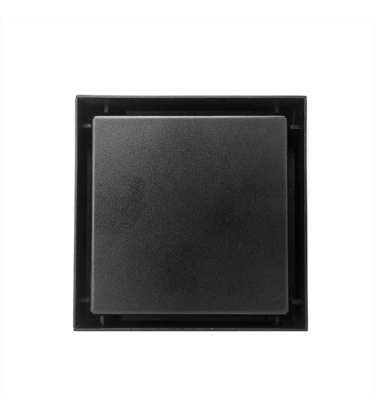 Rejilla Piso Invisible 10cm x 10cm Negro Mate - Aqua center 