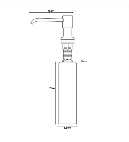 Combo Grifería Mezclador Cuello L + Dispensador Jabón