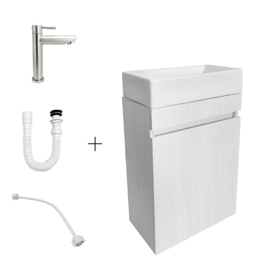 Combo Mueble Lavamanos + Lavamanos + Grifería + Push+ Acople