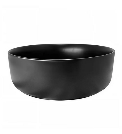 Lavamanos Ceramica Sobreponer Redondo Negro