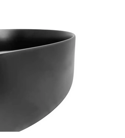 Lavamanos Ceramica Sobreponer Redondo Negro