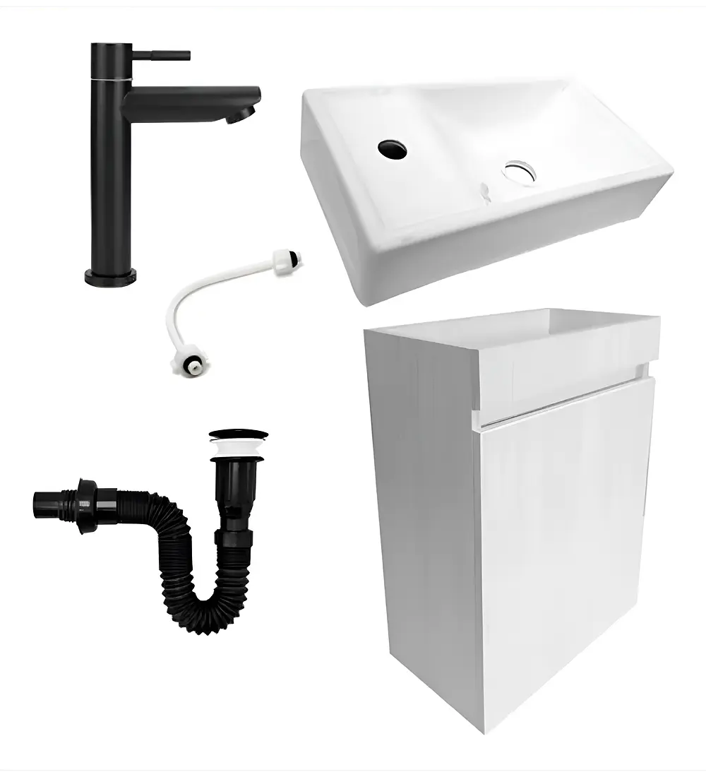 Combo Mueble Lavamanos + Lavamanos + Grifería + Sifón