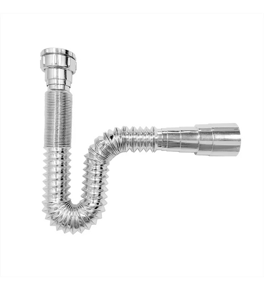 Sifón Flexible Cromado Multiusos Para Lavaplato O Lavamanos
