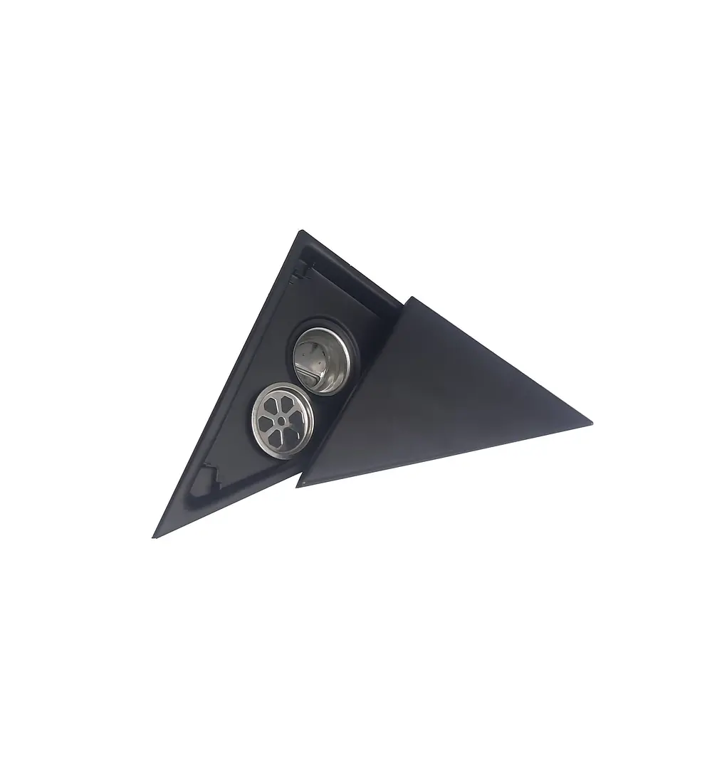 Rejilla Triangular Piso Invisible Acero Inox 304 Negra