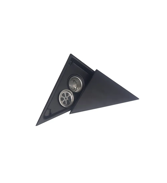 Rejilla Triangular Piso Invisible Acero Inox 304 Negra