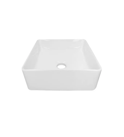 Lavamanos Cerámica Sobreponer Cuadrado Blanco 31x31