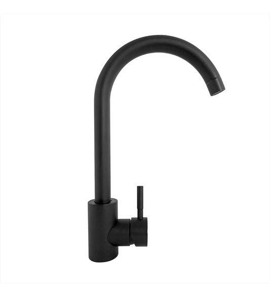 Griferia Lavaplatos Negro Mate Cuello Cisne - Aqua center 
