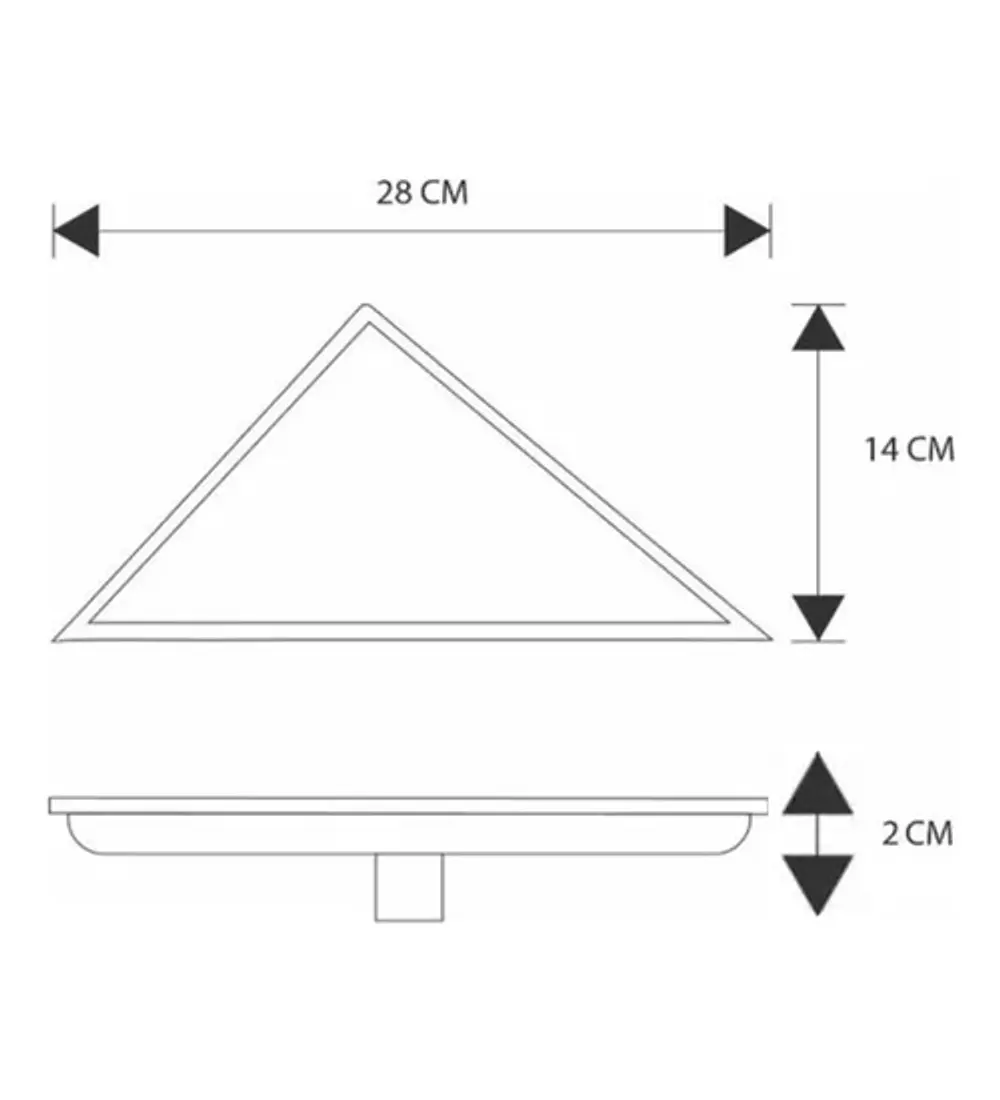 Rejilla Triangular Piso Invisible Acero Inox 304 Negra