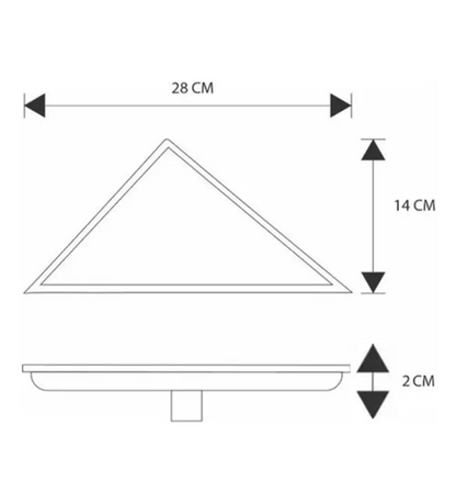 Rejilla Triangular Piso Invisible Acero Inox 304 Negra