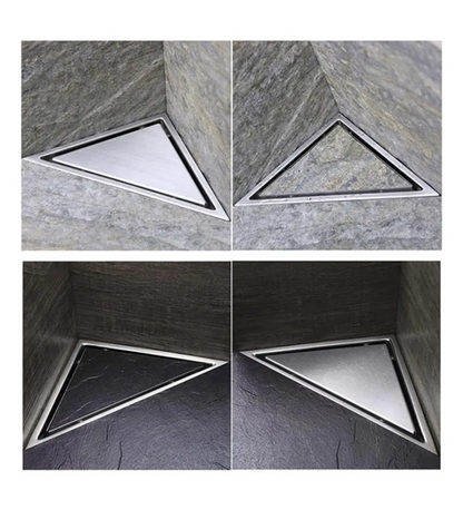 Rejilla Triangular Piso Invisible Acero Inox 304 Satinada