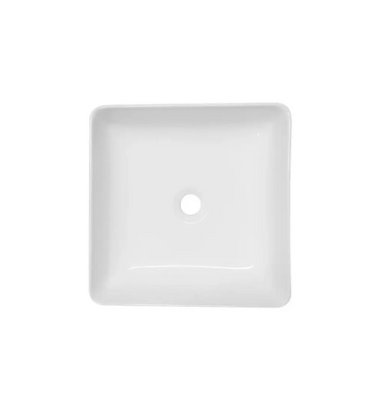Lavamanos Cerámica Sobreponer Cuadrado Blanco 31x31