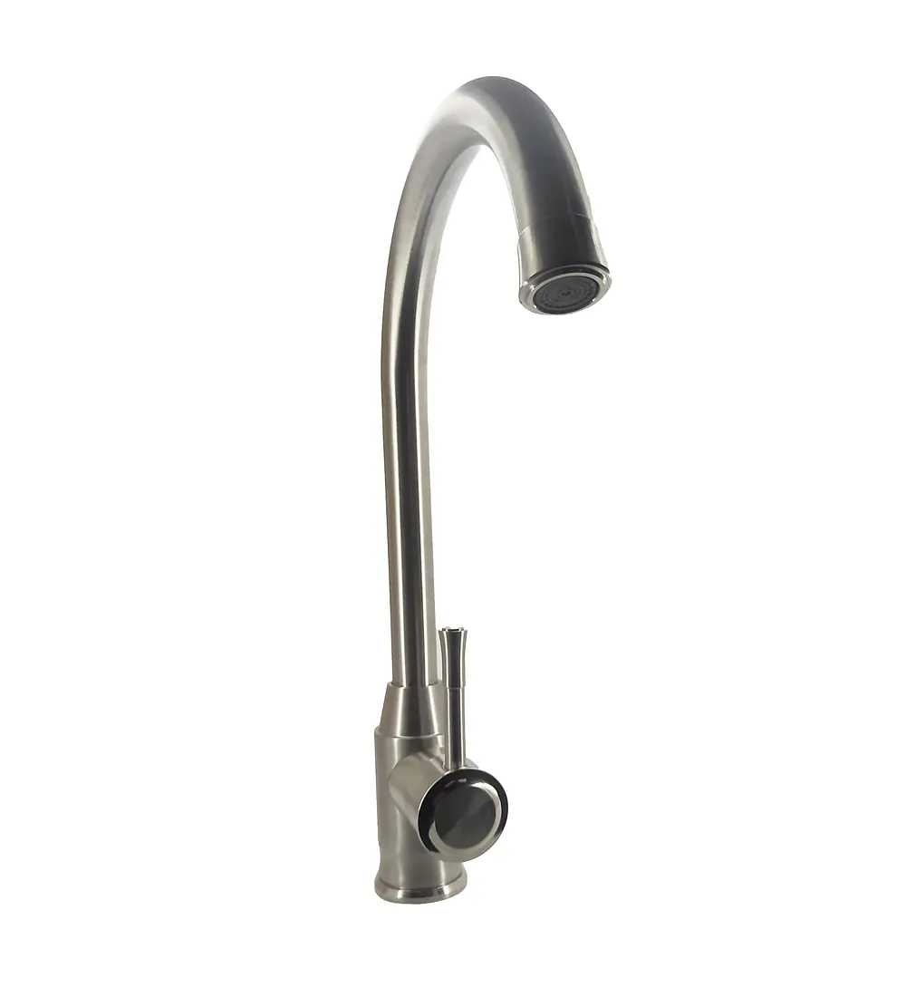Griferia Lavaplatos Mezclador Satinada Acero Inoxidable 304 - Aqua center 