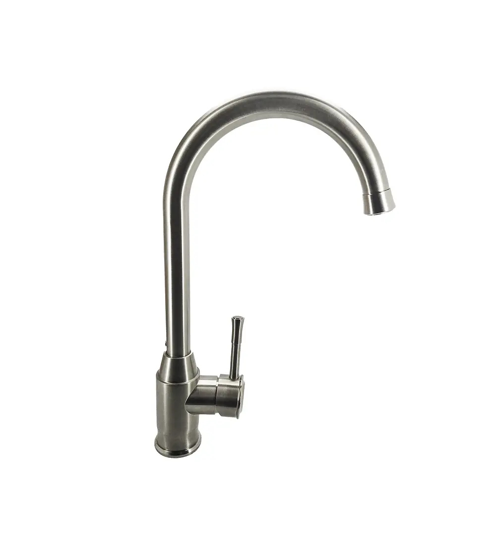 Griferia Lavaplatos Mezclador Satinada Acero Inoxidable 304 - Aqua center 