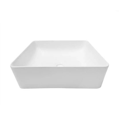 Lavamanos Cerámica Sobreponer Cuadrado Blanco 31x31
