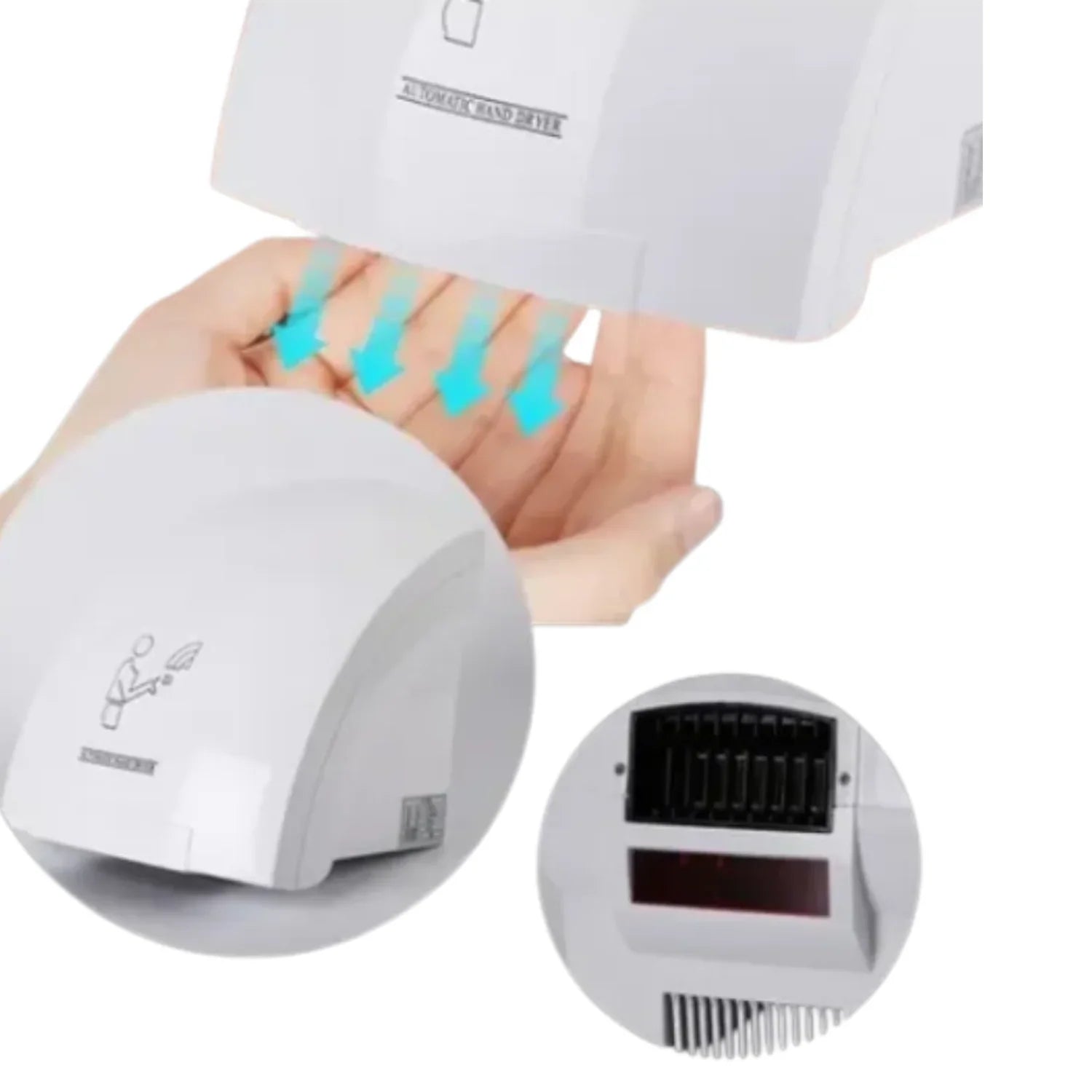 Secador de manos eléctrico con sensor 220V - Aqua center 
