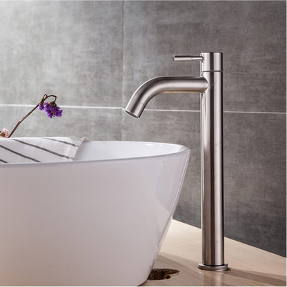 Griferia Alta Agua Fria Inox Lavamanos
