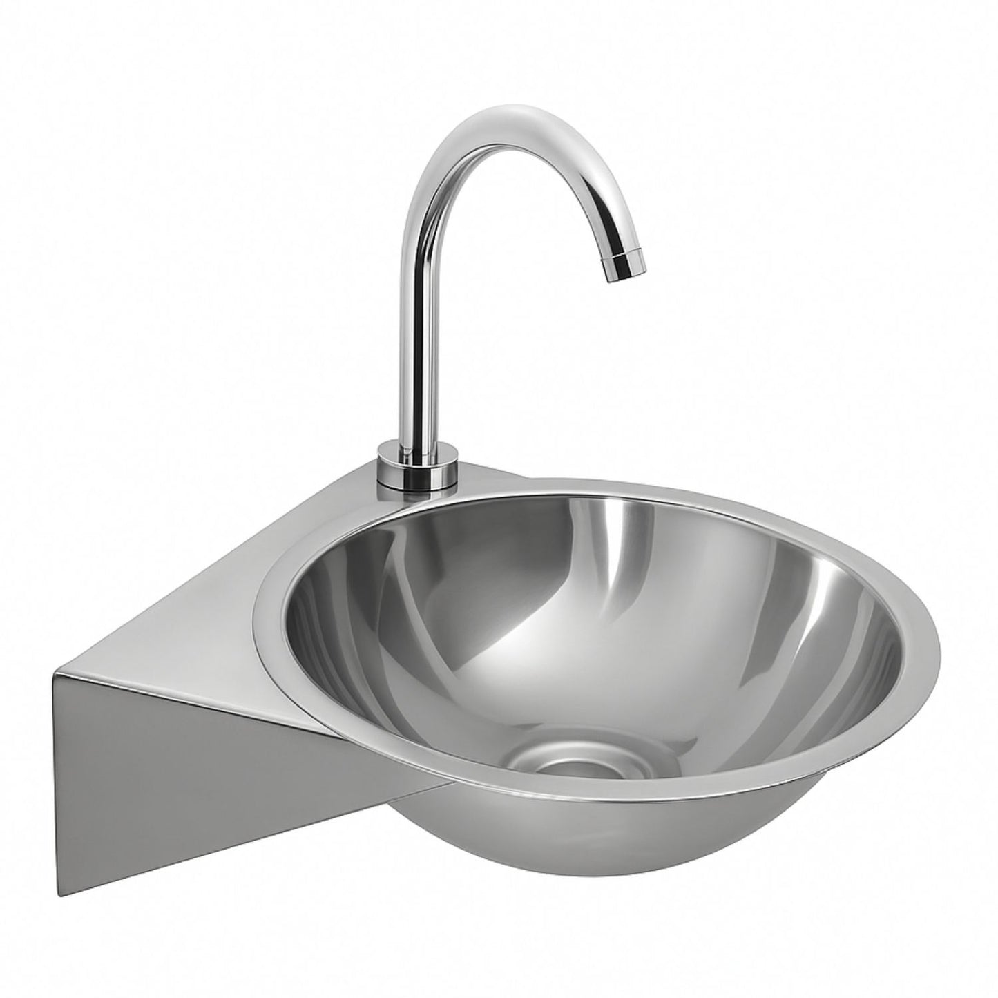 Lavamanos Plataforma Acero Inoxidable 32x34 cm Pared - Aqua center 
