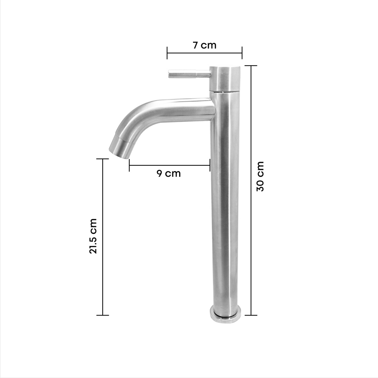 Griferia Alta Agua Fria Inox Lavamanos