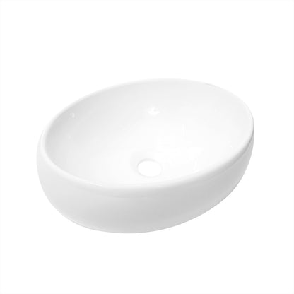 Lavamanos Sobreponer Ovalado Blanco 42x13,5