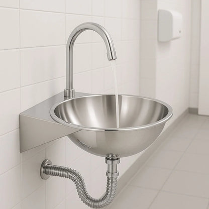 Lavamanos Plataforma Acero Inoxidable 30x32 cm Pared - Aqua center 
