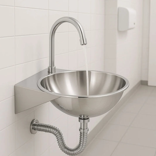 Lavamanos Plataforma Acero Inoxidable 30x32 cm Pared - Aqua center 